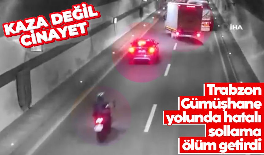 Trabzon Gümüşhane yolunda hatalı sollama ölüm getirdi
