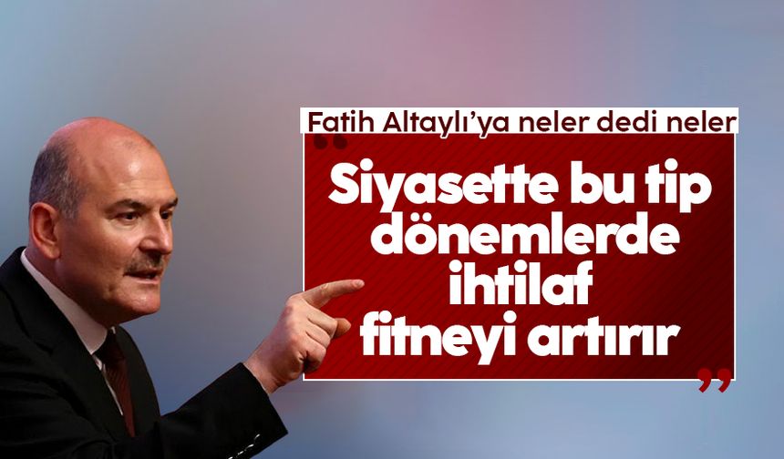 Süleyman Soylu'dan Fatih Altaylı'ya tepki