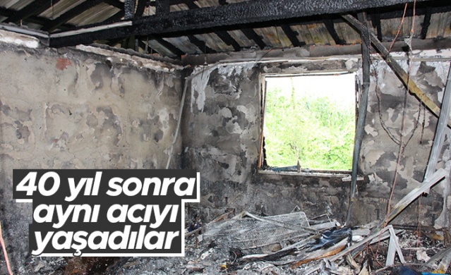 Trabzon&#039;da bir apartman dairesi çıkan yangında kullanılamaz hale geldi. Daire sakinlerinin 40 yıl önce de eski evlerinin yandığı öğrenildi.
